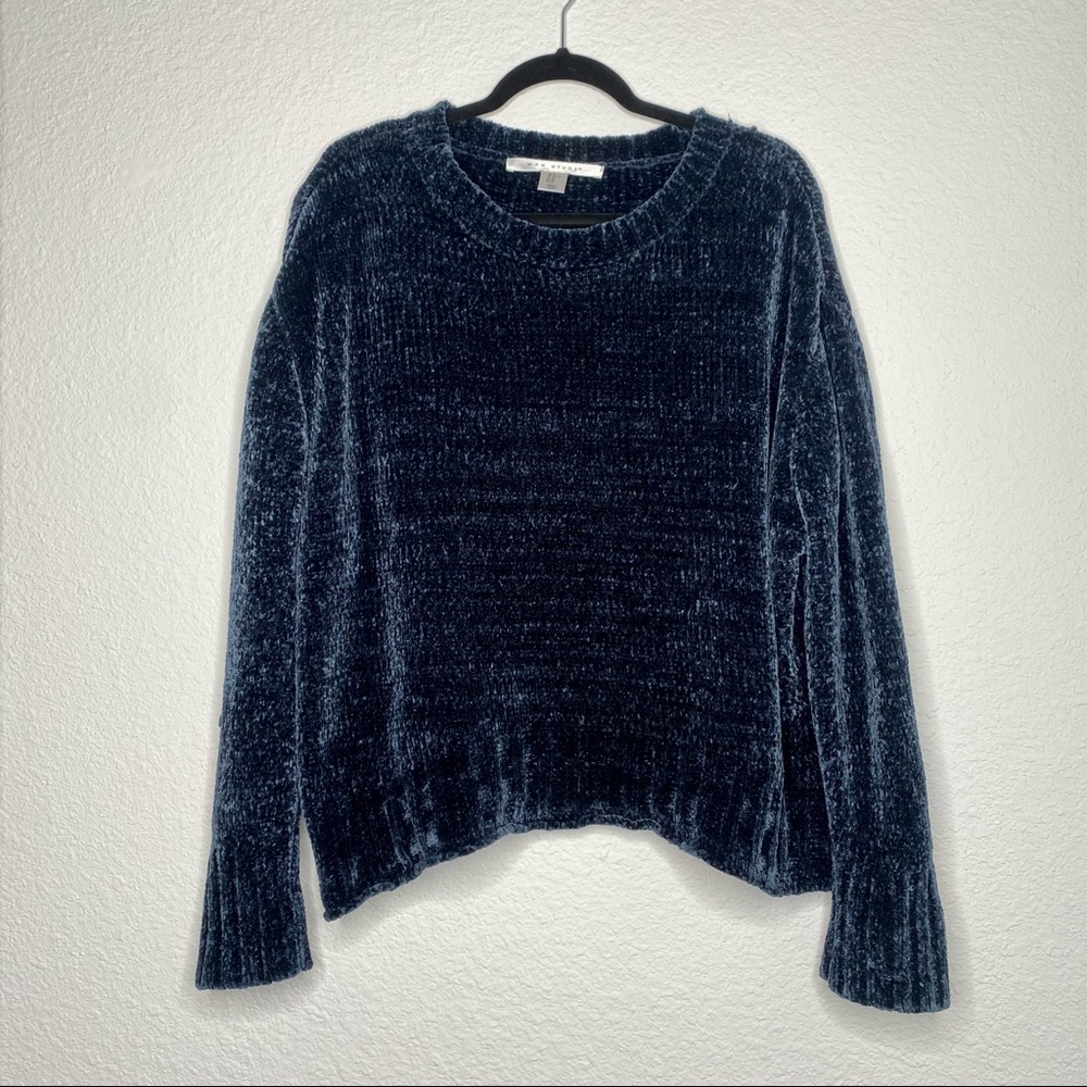 Max Studio Blue Pullover Long Sleeve Sweater